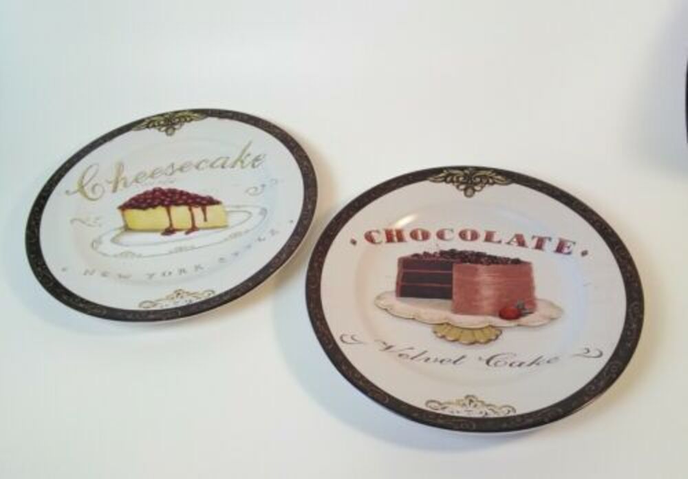 Sakura Dessert/Souvenir Plates Set Of Two
